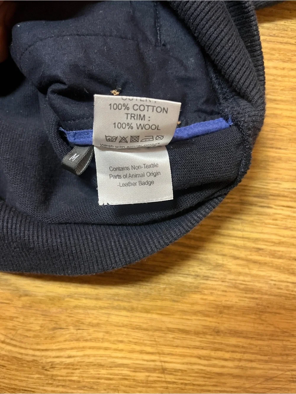 Rare Barbour Dept B Cotton Wool Full Zip Hooded Field Jacket Navy Utility Bomber